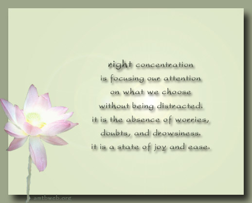 The Noble Eightfold Path: Right Concentration | Contemplative Studies
